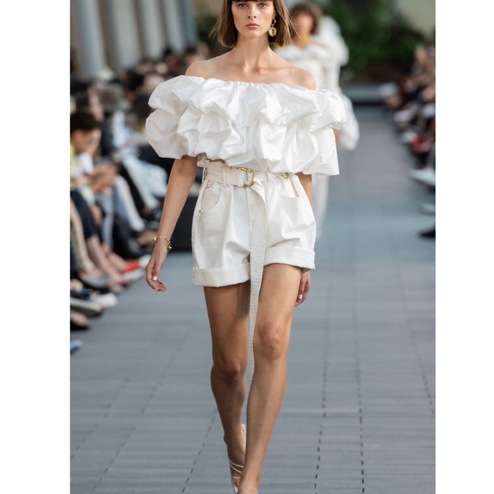 AJE mimosa off shoulder top